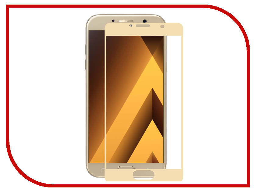    Samsung Galaxy A5 2017 5.2 Red Line Full Screen Tempered Glass Gold