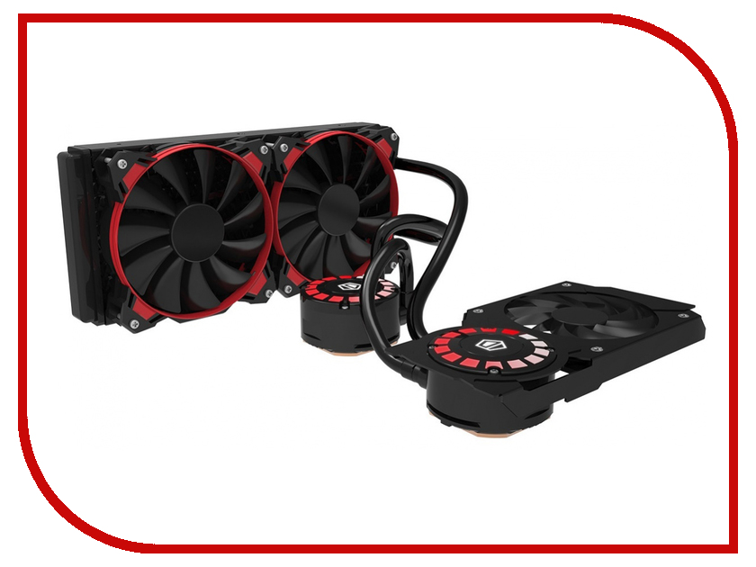  ID-Cooling Hunter Duet Black-Red (Intel LGA2011 / 1366 / 1151 / 1150 / 1155 / 1156 / 775 / AMD AM4 / FM2+ / FM2 / FM1 / AM3+ / AM3 / AM2+ / AM2)