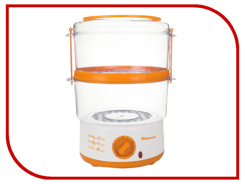 все цены на Пароварка Sakura SA-7213A White-Orange онлайн