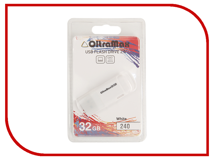 USB Flash Drive 32Gb - OltraMax 240 OM-32GB-240-White
