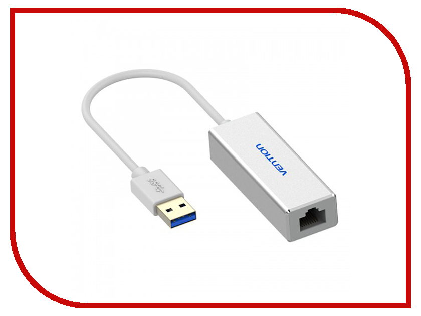  Vention USB 3.0 M to RJ45 F Silver CEFIB