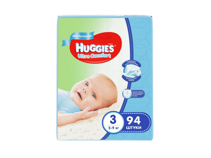 Подгузники Huggies Ultra Comfort 4 8-14кг 94шт для мальчиков