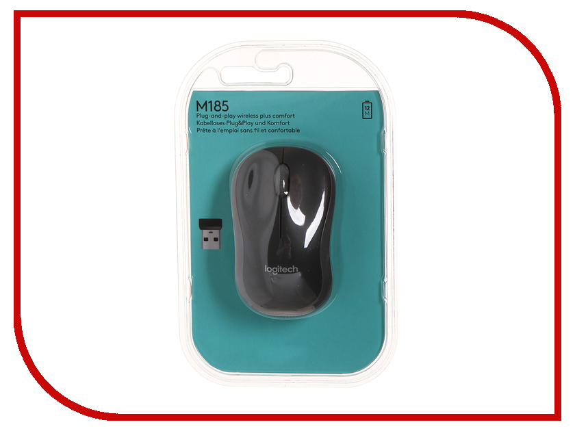 все цены на Мышь Logitech M185 Dark-Grey 910-002238 онлайн