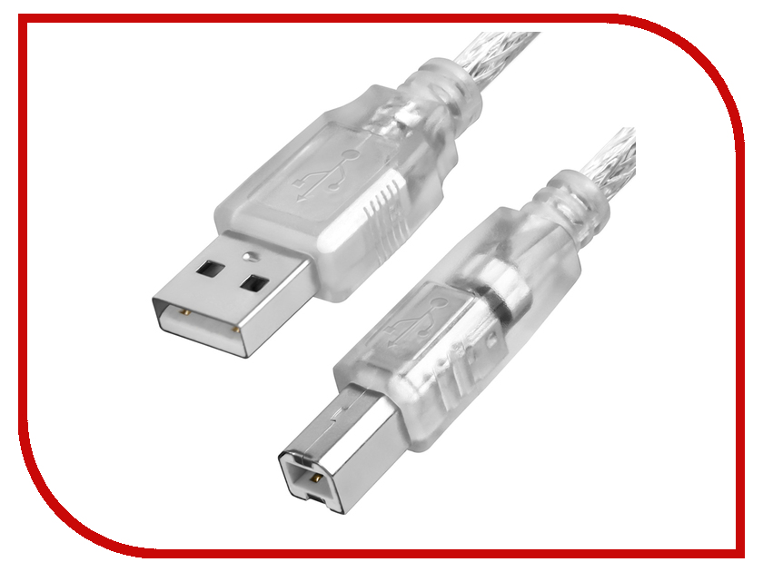  Greenconnect Premium USB 2.0 AM - BM 2.0m Transparent GCR-UPC2M-BD2S-2.0m