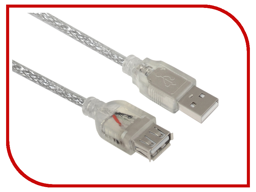  Greenconnect USB 2.0 AM - AF 1.0m Transparent GCR-UEC2M-BB2S-1.0m