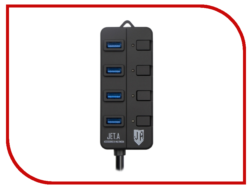  USB Jet.A JA-UH35 USB 4 ports Black