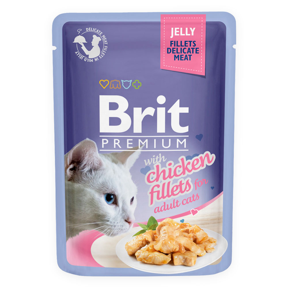 Корм Brit Premium курица желе 85g для кошек 518463 Brit*