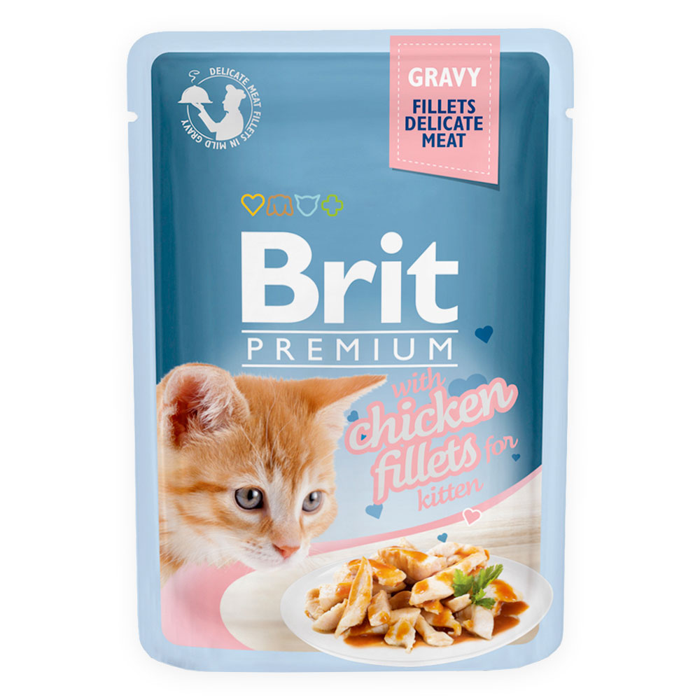 Корм Brit Premium Куриное филе в соусе 85g для котят 518579 Brit*