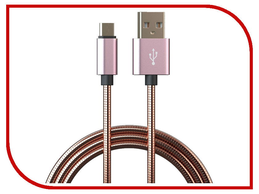 Аксессуар Qumann Micro USB 1m Pink Gold 20102 usb micro 1m black str mu002