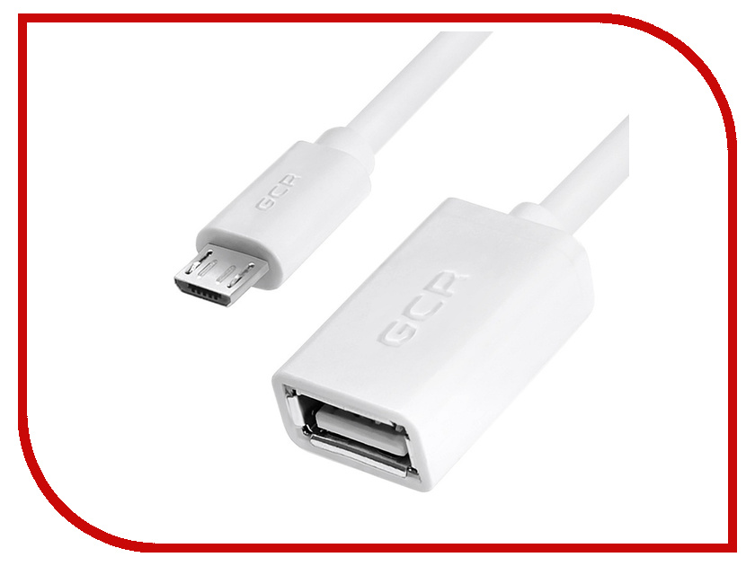  Greenconnect OTG micro USB - AF USB 2.0 0.3m White GCR-MB6AF-AA2SG-0.3m