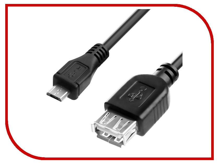  Greenconnect OTG micro USB - AF USB 2.0 0.3m Black GCR-MB1AF-BB2S-0.3m