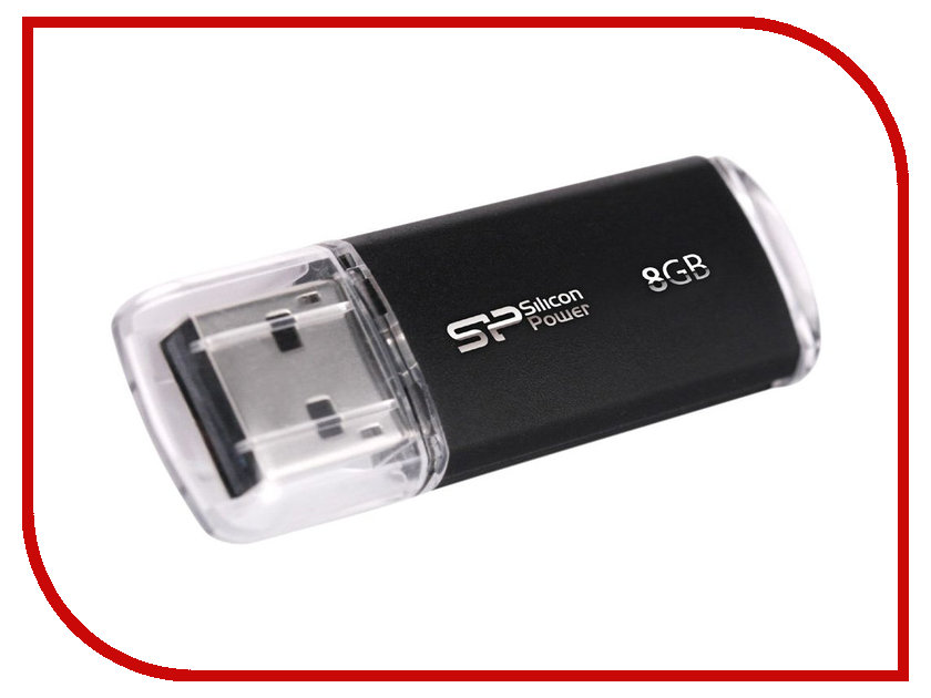 USB Flash Drive 8Gb - Silicon Power Ultima II I-Series Black SP008GBUF2M01V1K