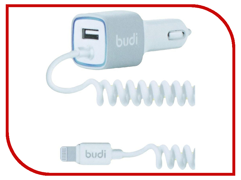 Зарядное устройство Budi M8J066L Lightning 2.4A White