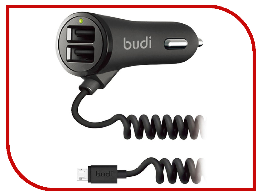 Зарядное устройство Budi M8J068M MicroUSB 2.4A Black