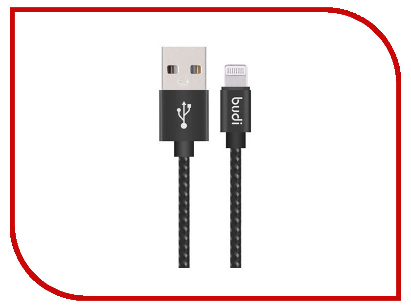  Budi USB - Lightning M8J144 1.2m Black
