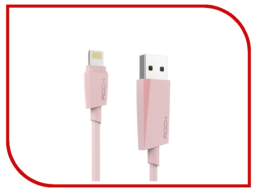 Rock USB to Lightning M3 MFI Round Cable 1m RCB0473 Pink