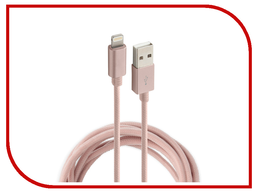  Rock USB to Lightning Metal Charge & Sync Round Cable 1.8m RCB0432 Rose Gold