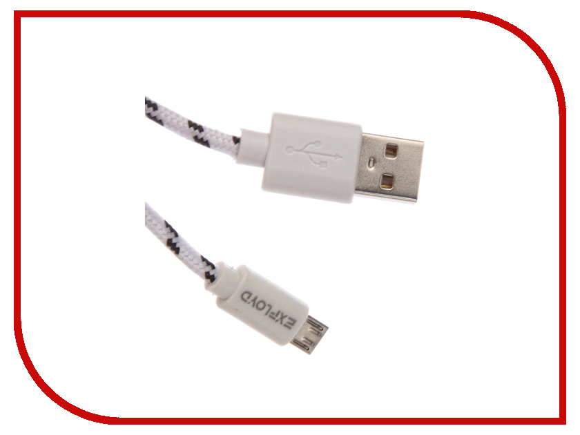 Exployd USB - microUSB 1m White EX-K-182