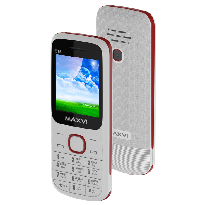Сотовый телефон Maxvi C15 White-Red