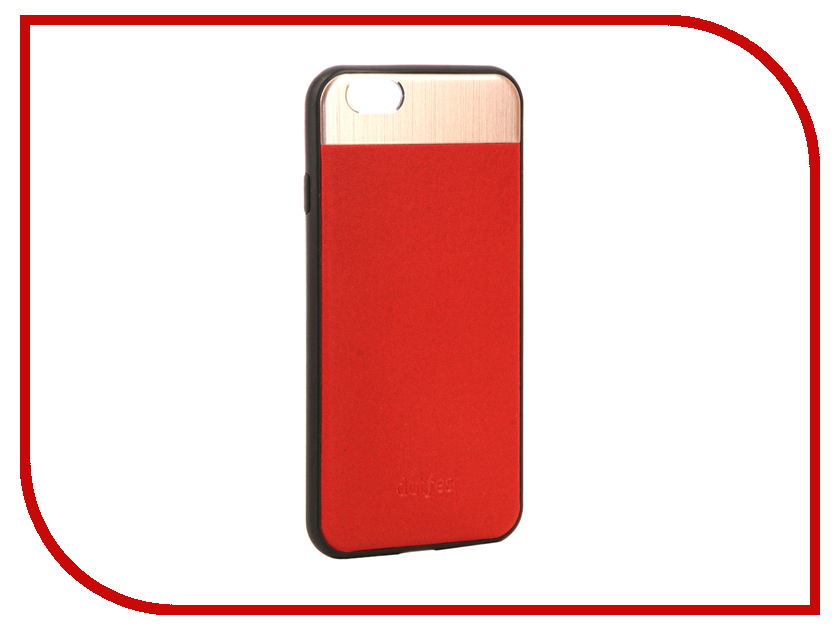 фото Аксессуар Чехол-накладка Dotfes G03 Aluminium Alloy Nappa Leather Case для APPLE iPhone 6/6S Red 47077