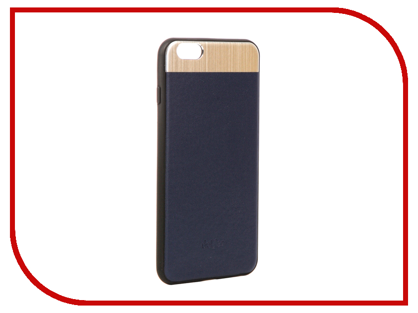  - Dotfes G03 Aluminium Alloy Nappa Leather Case  APPLE iPhone 6 Plus / 6S Plus Blue 47083