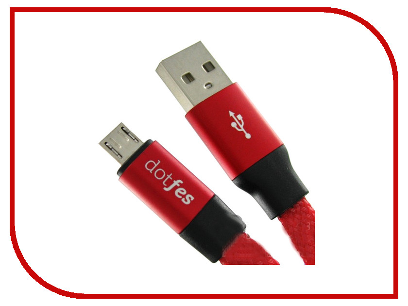  Dotfes microUSB A09M Self-Rolling 0.8m Red 14770