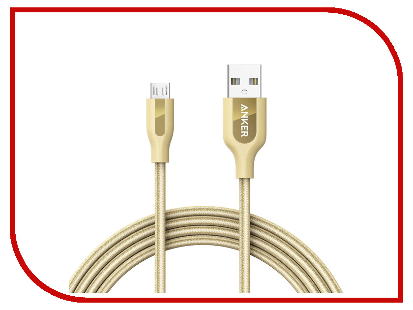  Anker Powerline+ Micro USB 3m A8144HB1 Gold 906999