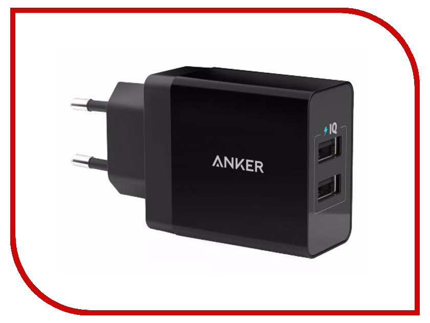   Anker 2xUSB Charger micro USB Cable B2021L11 Black 907009