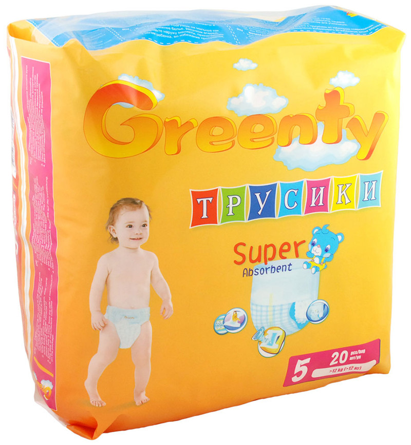 Подгузники Greenty 5 12кг 20шт GREP-5