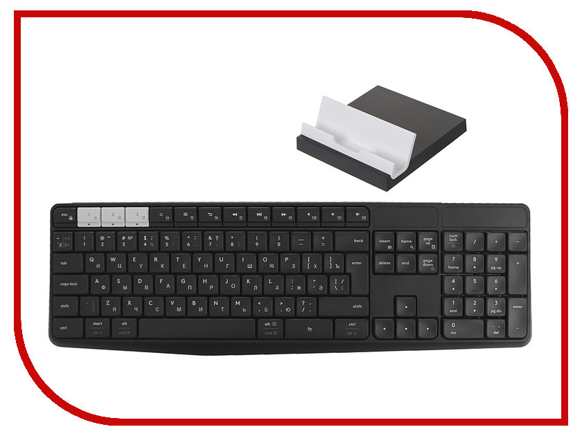  Logitech K375s Wireless Multi-Device Keyboard & Stand Black 920-008184