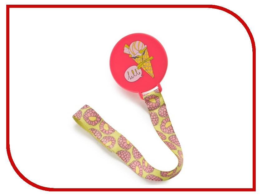    Happy Baby Pacifier Holder Pink 11011 4650069783220