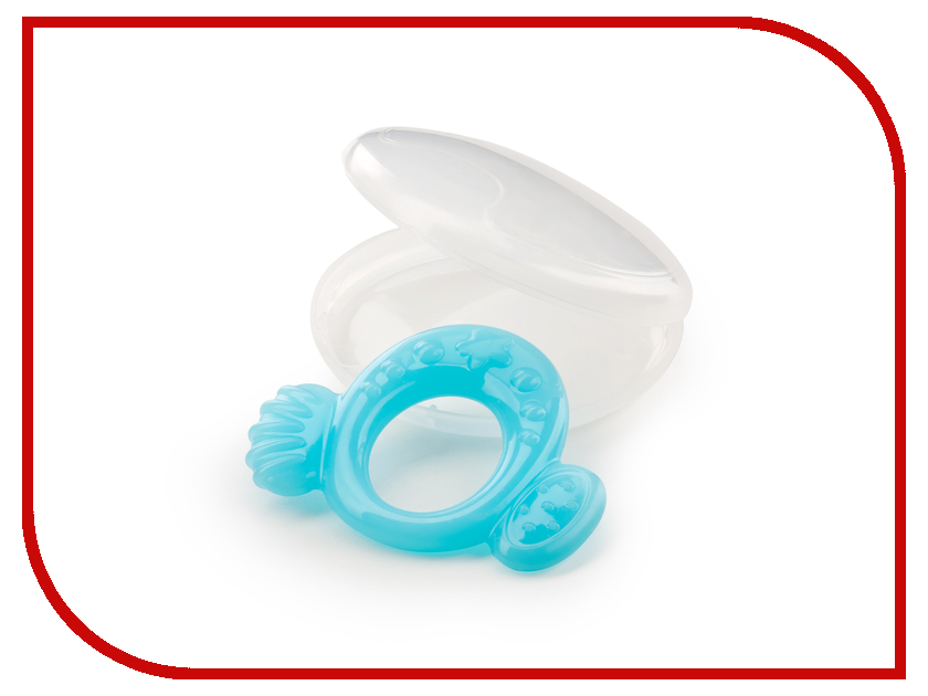  Happy Baby Silicone Teether in Case Blue 20015 4650069781912