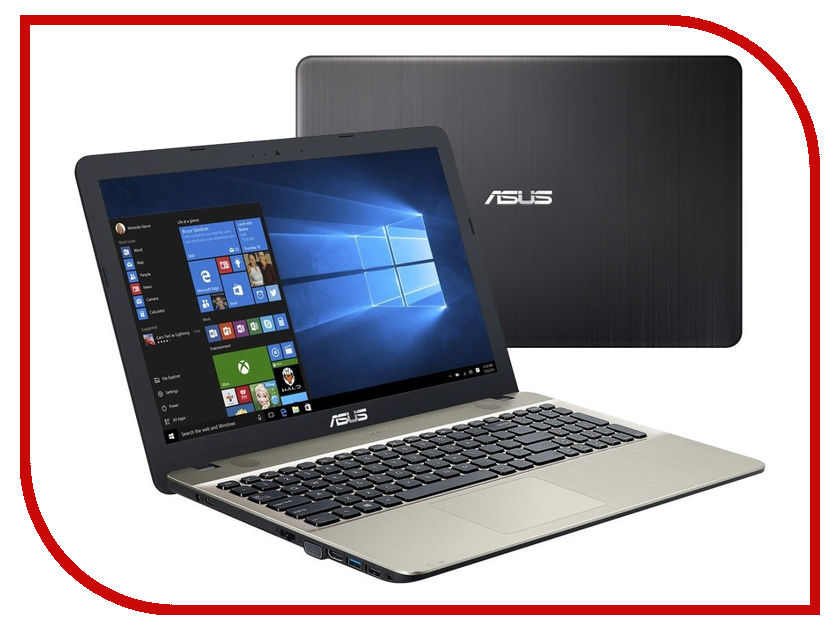  ASUS X541NA-GQ245T 90NB0E81-M04050 (Intel Celeron N3350 1.1 GHz / 4096Mb / 500Gb / No ODD / Intel HD Graphics / Wi-Fi / Bluetooth / Cam / 15.6 / 1366x768 / Windows 10 64-bit)