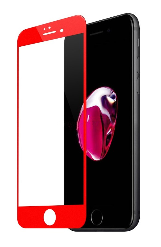 Аксессуар Защитное стекло Onext 3D для APPLE iPhone 7 Red 41325
