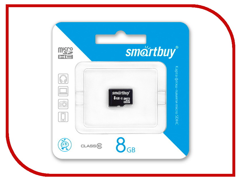   8Gb - SmartBuy Micro Secure Digital HC Class 10 SB8GBSDCL10-00