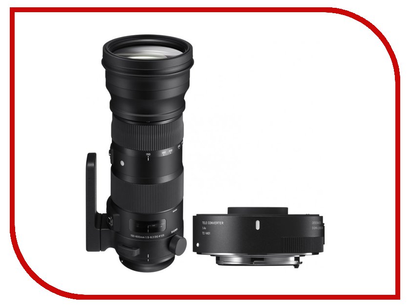  Sigma Canon AF 150-600 mm F / 5.0-6.3 DG OS HSM Sports +  TC-1401
