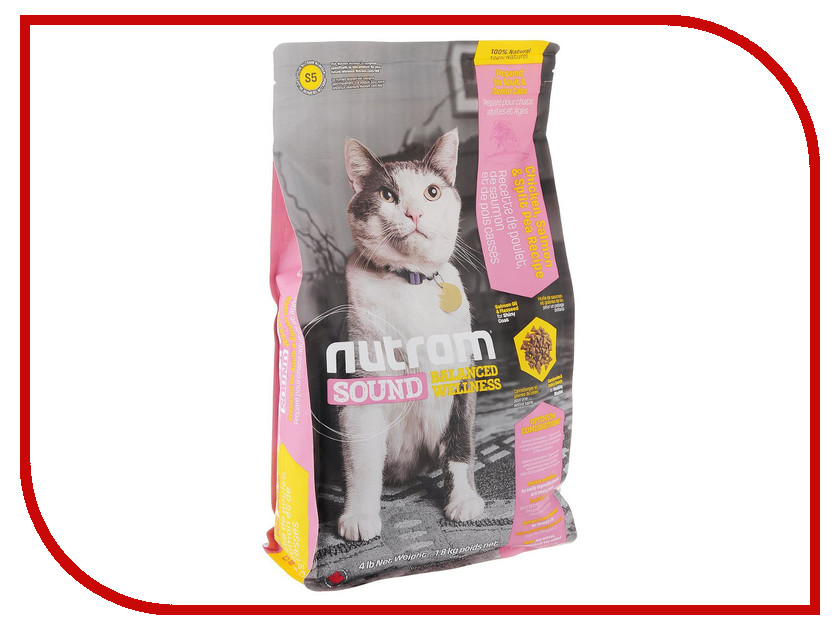 Корм Nutram Adult & Senior Cat Курица и лосось 1.82kg для взрослых кошек CKK98244