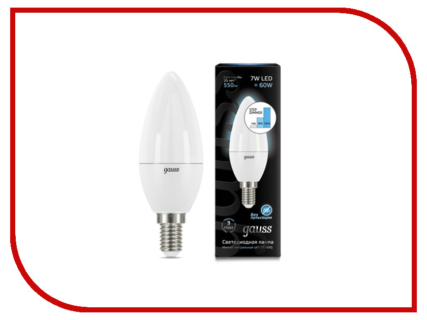  Gauss LED Candle E14 7W 4100 103101207-S