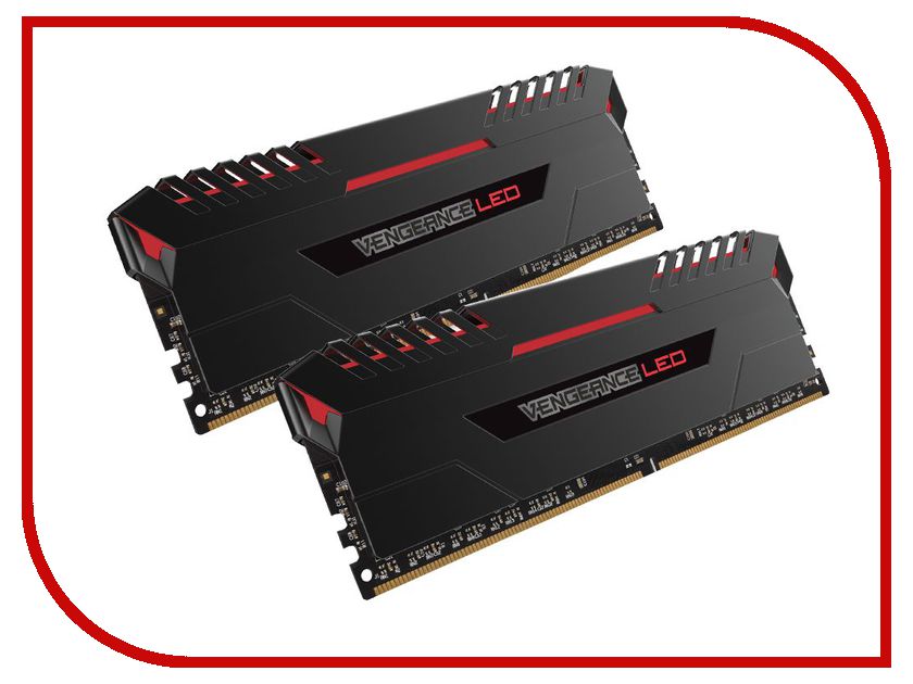   Corsair Vengeance LED Red DDR4 DIMM 3000MHz PC4-24000 CL15 - 32Gb KIT (2x16Gb) CMU32GX4M2C3000C15R