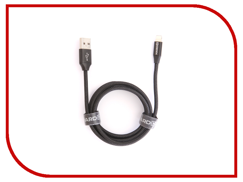 Аксессуар Hardiz Tetron MFI Lightning to USB Cable Black HRD505200