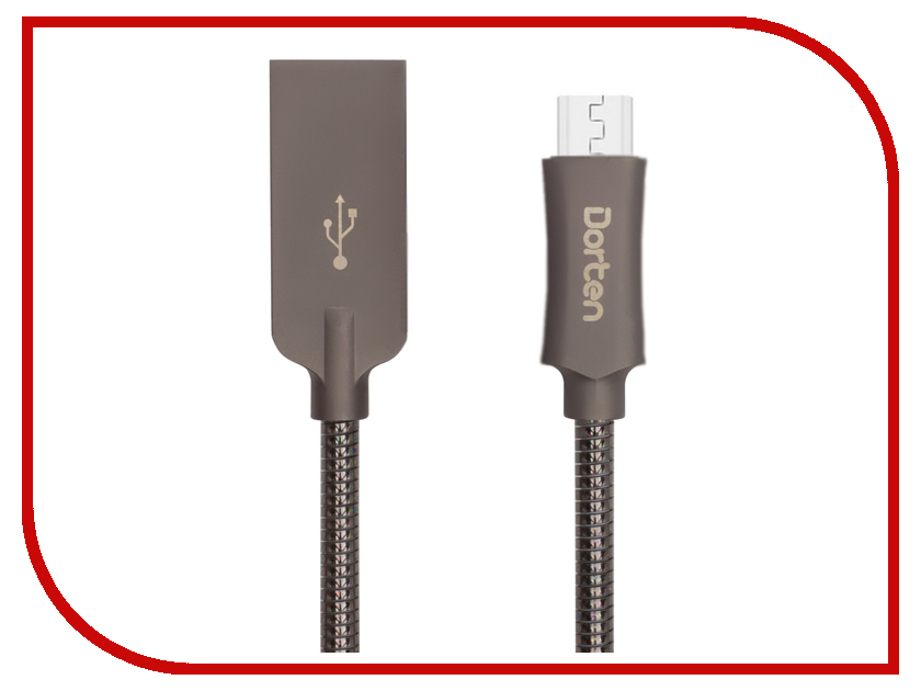 Аксессуар Dorten Steel micro-USB to USB Black DN128400