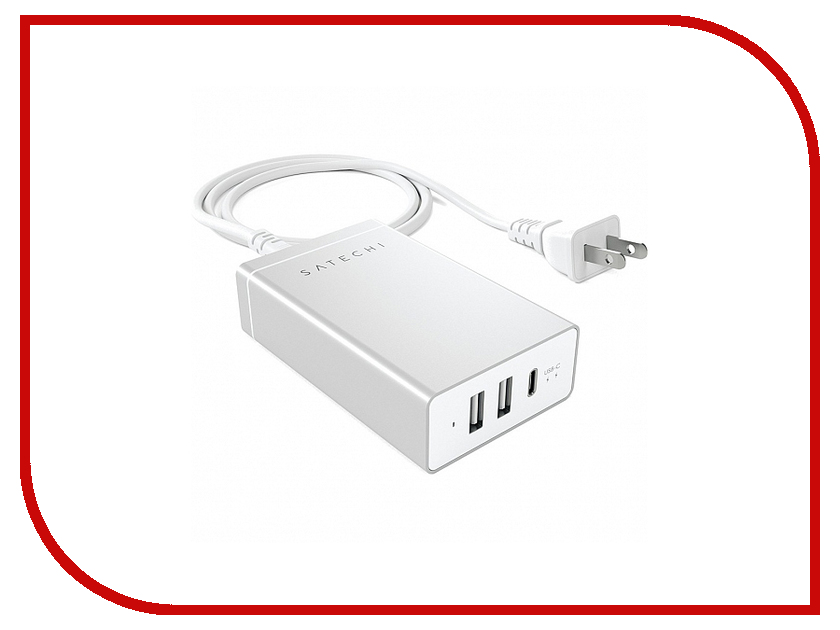 фото Зарядное устройство Satechi USB-C 40W Travel Charger для iPhone/iPad/Macbook 12 Silver STACCAS