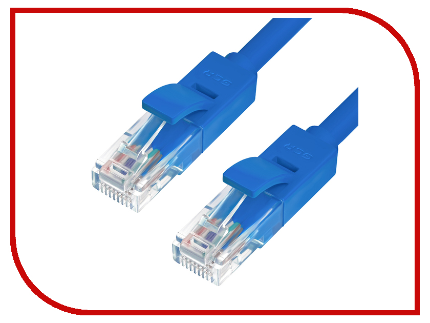  Greenconnect Premium UTP 30AWG cat.6 RJ45 T568B 0.3m Blue GCR-LNC621-0.3m