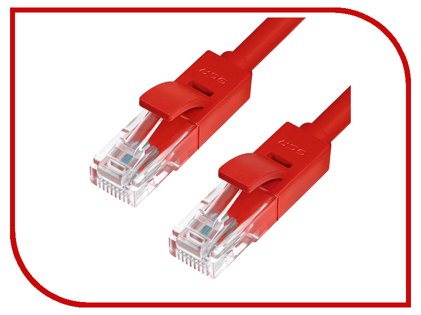  Greenconnect Premium UTP 30AWG cat.6 RJ45 T568B 0.5m Red GCR-LNC624-0.5m