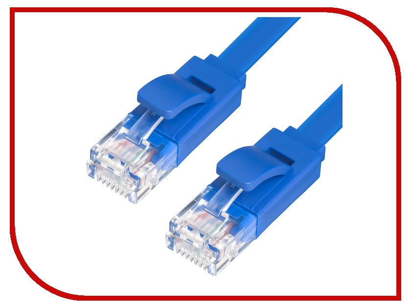  Greenconnect Premium UTP 32AWG cat.5e RJ45 T568B 1m Blue GCR-LNC111-1m