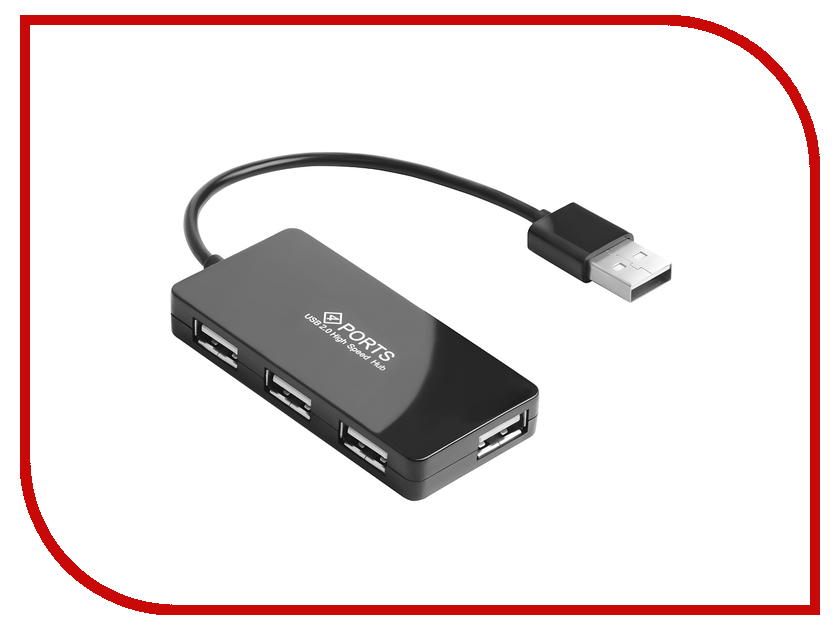  USB Greenconnect 4 ports 0.15m Black GCR-UH244B