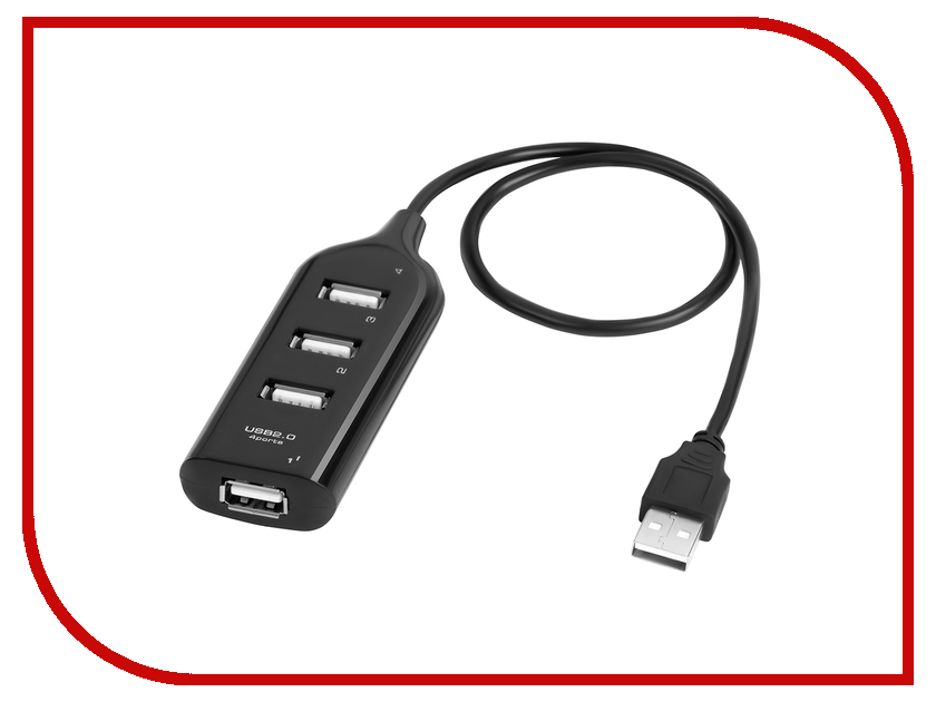  USB Greenconnect 4 ports 0.4m Black GCR-UH234B