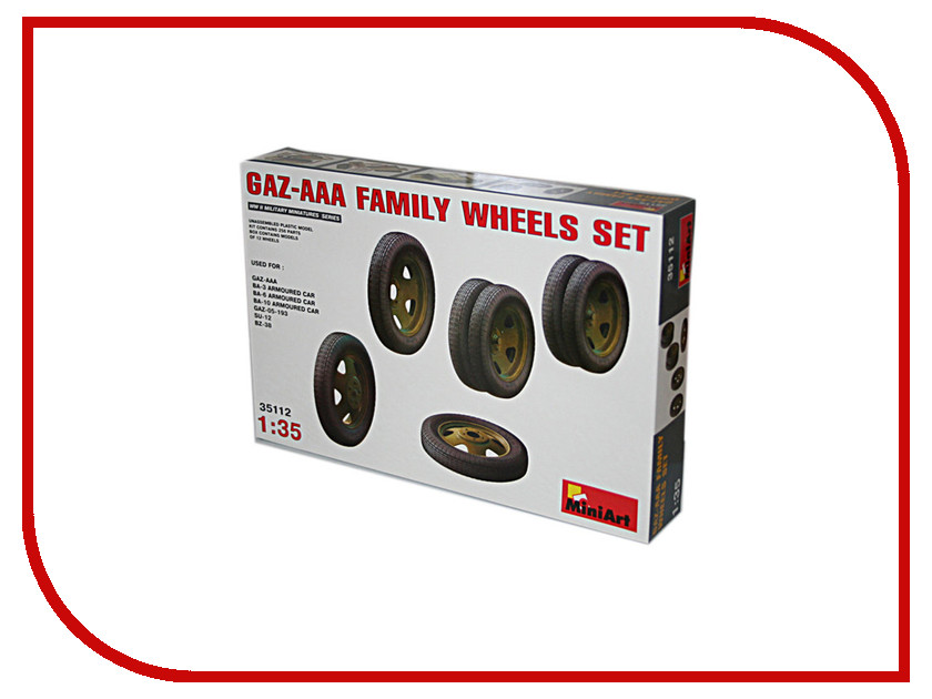 фото Сборная модель MiniArt Набор колес для семейства ГАЗ-ААА 35112М