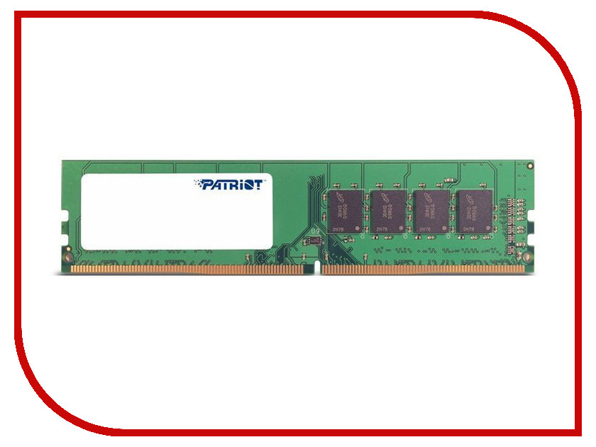 Модуль памяти Patriot Memory DDR4 DIMM 2400MHz PC4-19200 CL16 - 4Gb PSD44G240041 Модуль памяти Patriot Memory DDR4 DIMM 2400MHz PC4-19200 CL16 - 4Gb PSD44G240041