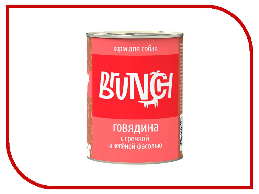 Корм Brunch Говядина с гречкой и зеленой фасолью 340g для собак